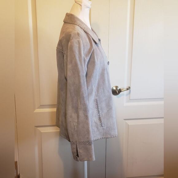 Cabelas vintage suede leather botton front blazer jacket‎ women's M reg - Picture 3 of 11